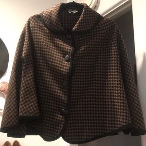 Vintage Houndstooth Cape